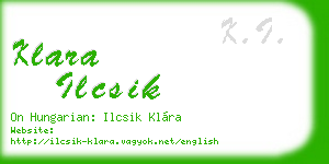 klara ilcsik business card